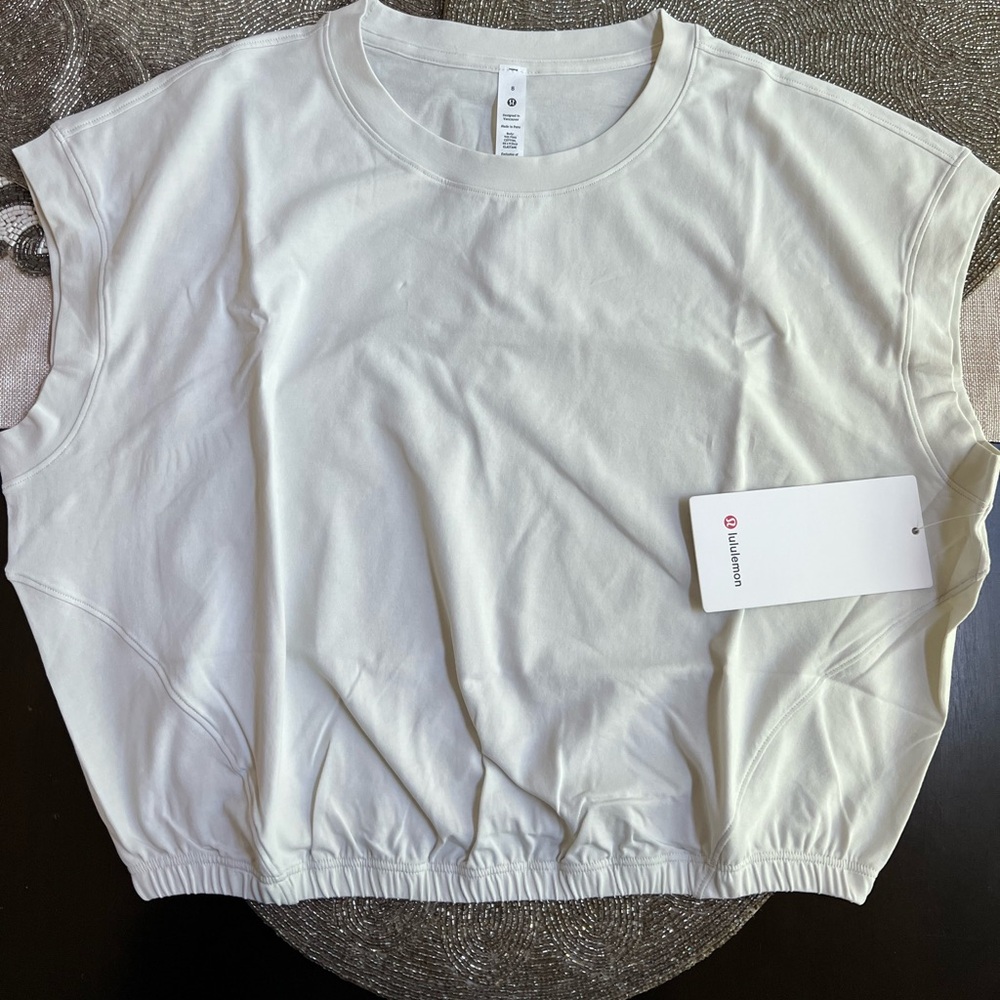 Lululemon Wide Sleeve Gathered Hem T Shirt - Picture 3 of 7